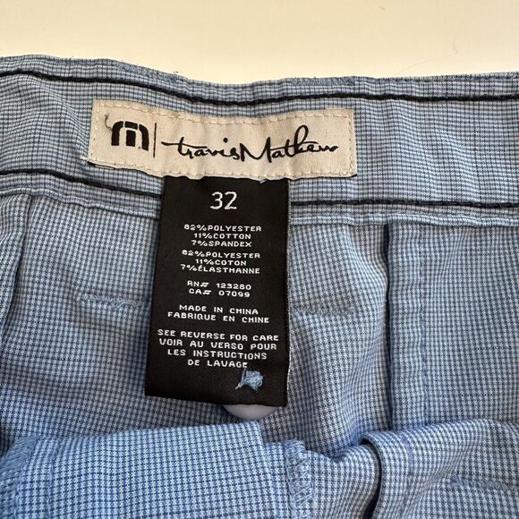 Travis Mathew Shorts Mens 32 Light Blue Flat Front Chino Lightweight - Picture 4 of 7